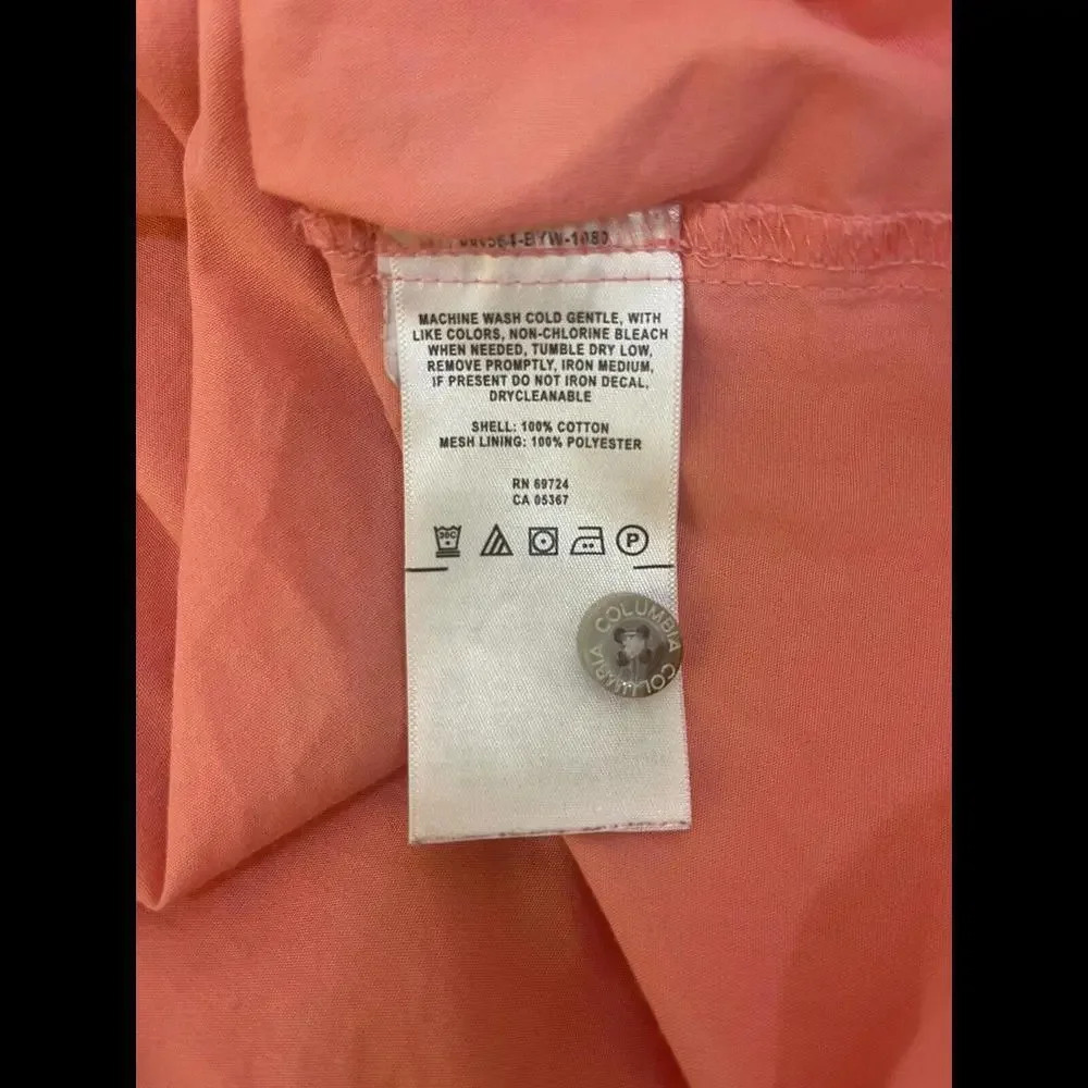 Men’s Columbia PFG Short Sleeve Fishing Shirt Mesh Lined Vented Pink XL - Picture 4 of 4